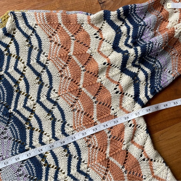 Easel Los Angeles Multicolor Colorful Knit Kimono Sleeve Boatneck Sweater - Picture 8 of 11